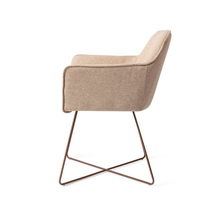 Jesper Home Hofu Wild Walnut Eetkamerstoel - Cross Rose - KwaliteitWonen.nl