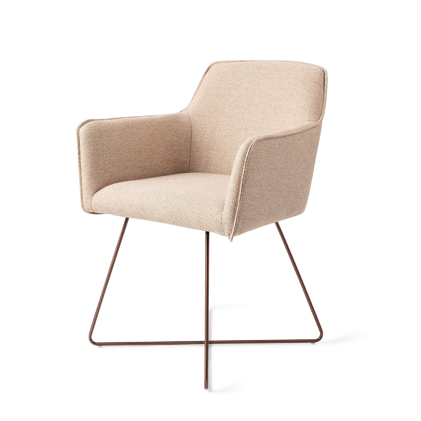 Jesper Home Hofu Wild Walnut Eetkamerstoel - Cross Rose - KwaliteitWonen.nl