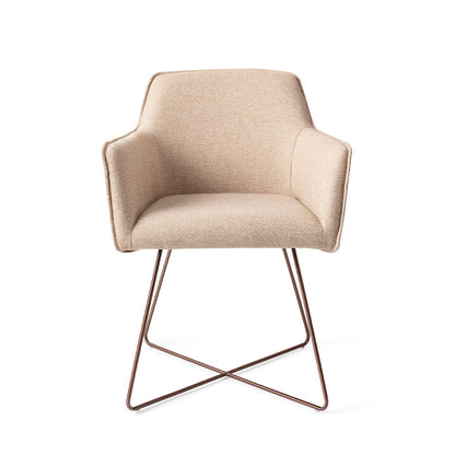 Jesper Home Hofu Wild Walnut Eetkamerstoel - Cross Rose - KwaliteitWonen.nl