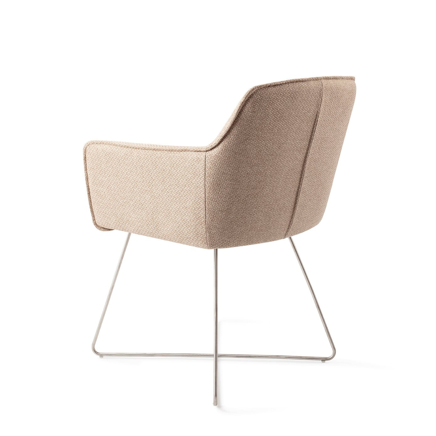 Jesper Home Hofu Wild Walnut Eetkamerstoel - Cross Steel - KwaliteitWonen.nl