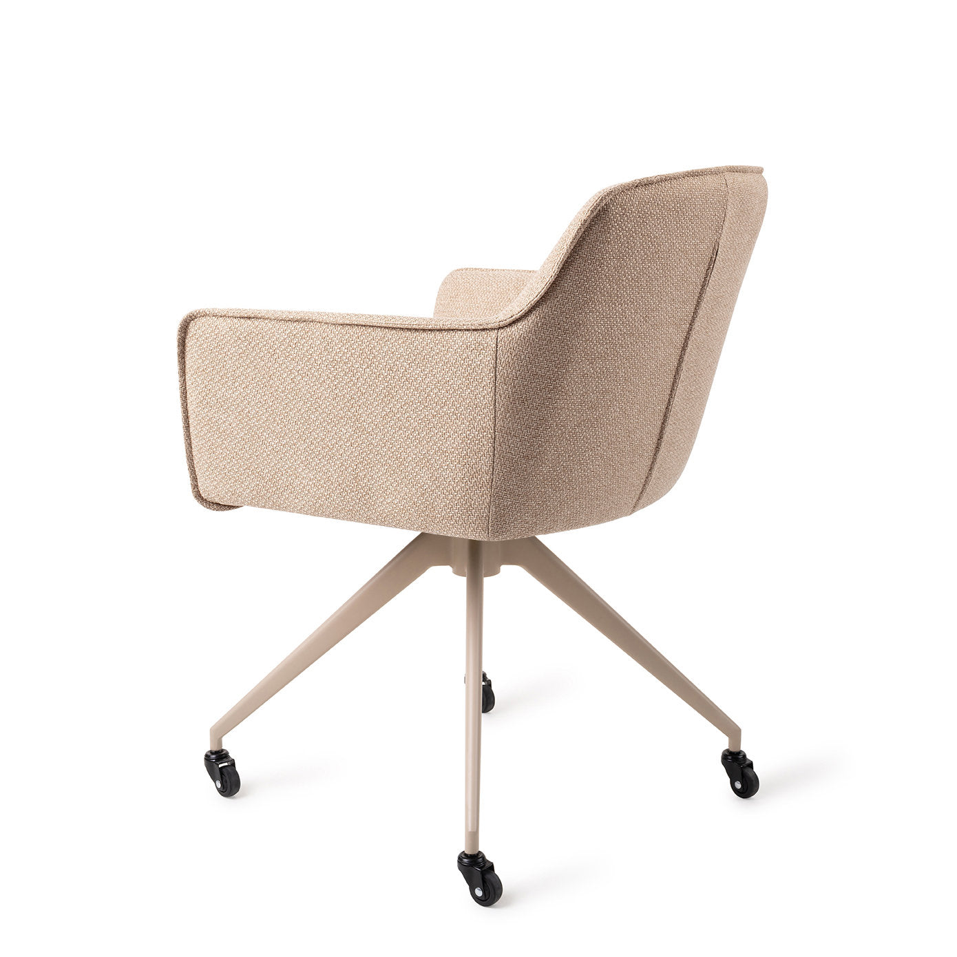 Jesper Home Hofu Wild Walnut Eetkamerstoel - Glide Beige - KwaliteitWonen.nl
