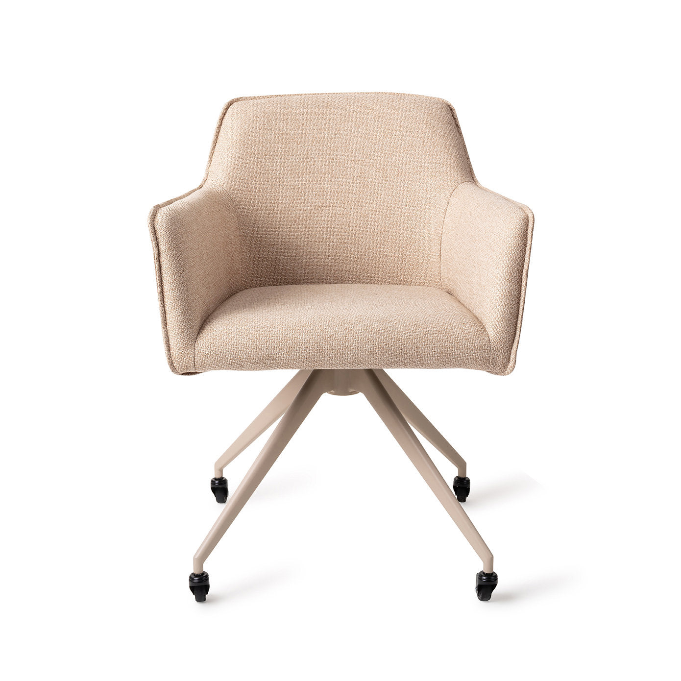 Jesper Home Hofu Wild Walnut Eetkamerstoel - Glide Beige - KwaliteitWonen.nl