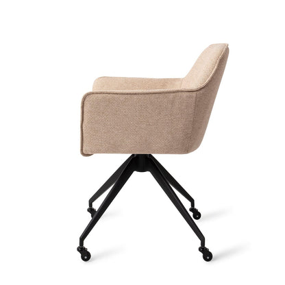Jesper Home Hofu Wild Walnut Eetkamerstoel - Glide Black - KwaliteitWonen.nl