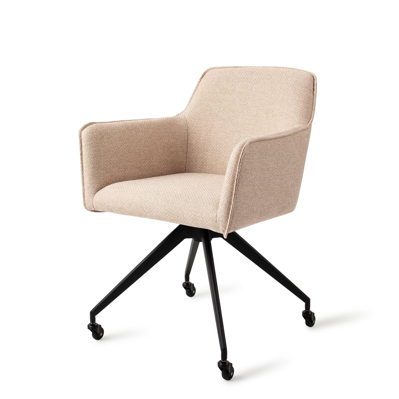 Jesper Home Hofu Wild Walnut Eetkamerstoel - Glide Black - KwaliteitWonen.nl