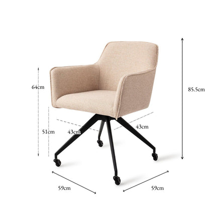 Jesper Home Hofu Wild Walnut Eetkamerstoel - Glide Black - KwaliteitWonen.nl