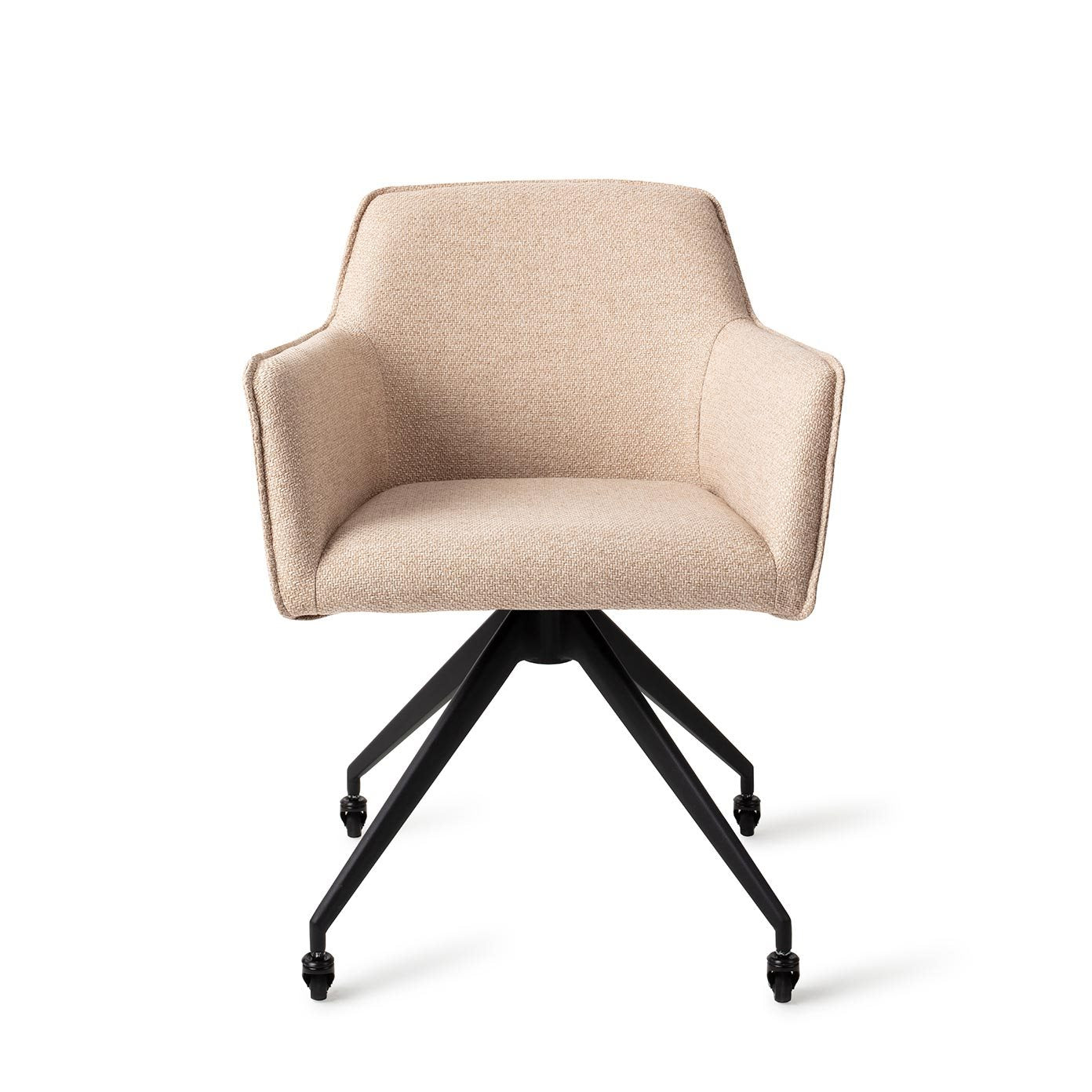 Jesper Home Hofu Wild Walnut Eetkamerstoel - Glide Black - KwaliteitWonen.nl
