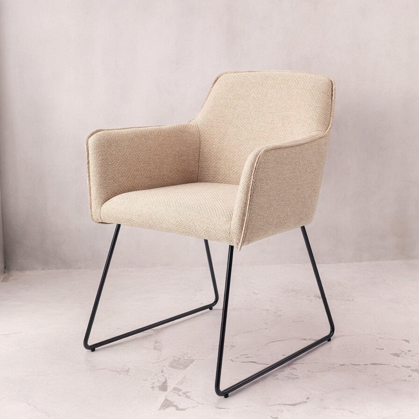 Jesper Home Hofu Wild Walnut Eetkamerstoel - Slide Black - KwaliteitWonen.nl