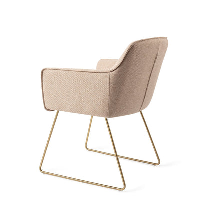 Jesper Home Hofu Wild Walnut Eetkamerstoel - Slide Gold - KwaliteitWonen.nl