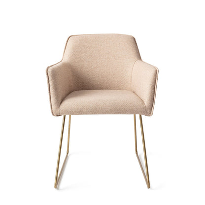 Jesper Home Hofu Wild Walnut Eetkamerstoel - Slide Gold - KwaliteitWonen.nl