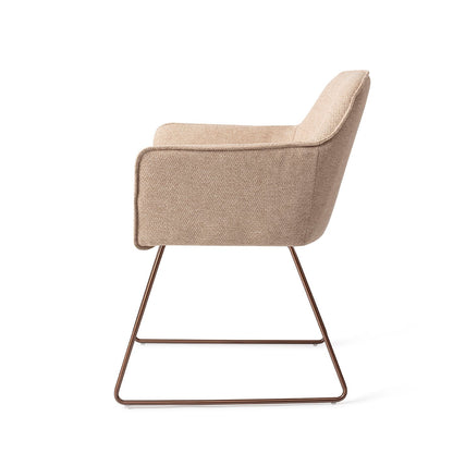 Jesper Home Hofu Wild Walnut Eetkamerstoel - Slide Rose - KwaliteitWonen.nl