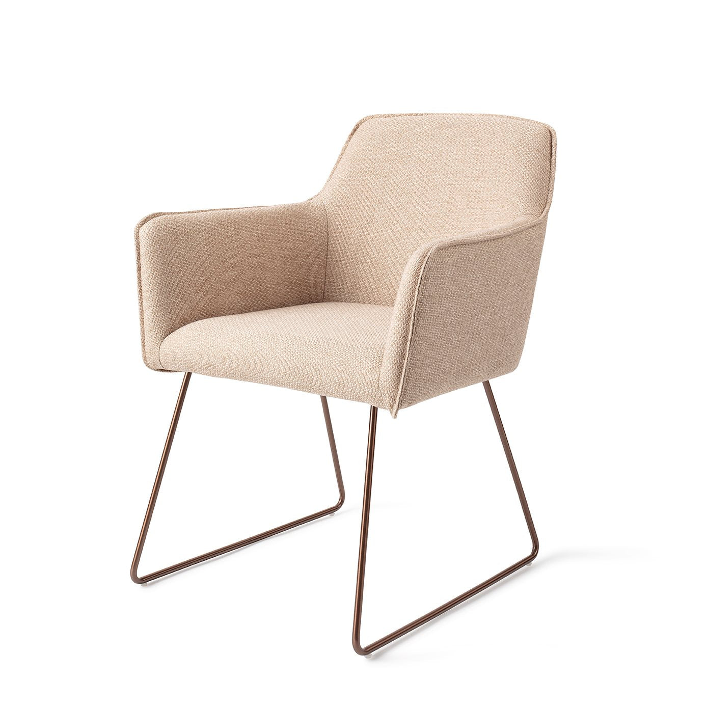 Jesper Home Hofu Wild Walnut Eetkamerstoel - Slide Rose - KwaliteitWonen.nl