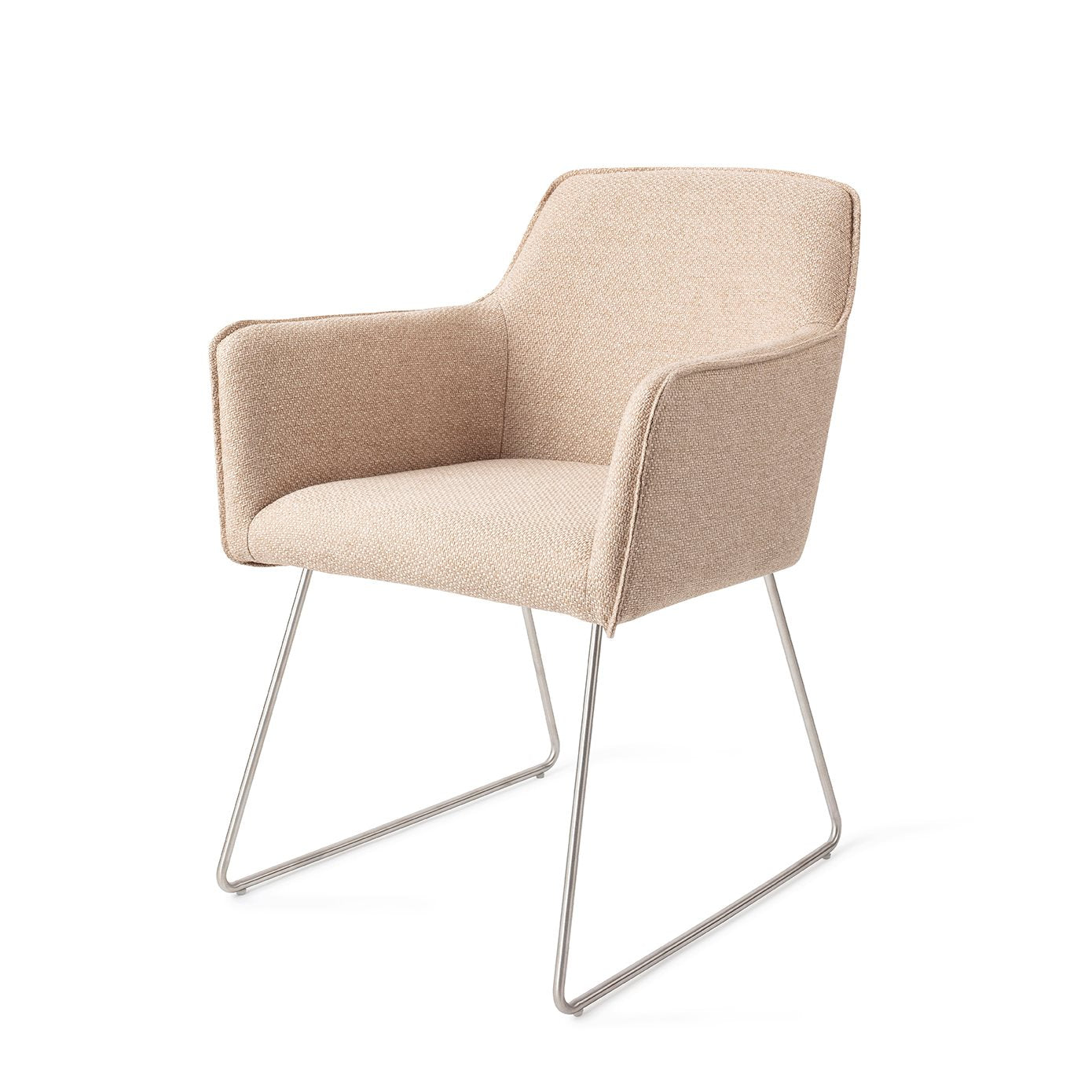 Jesper Home Hofu Wild Walnut Eetkamerstoel - Slide Steel - KwaliteitWonen.nl