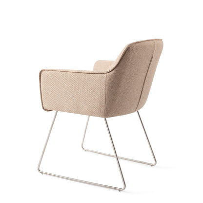 Jesper Home Hofu Wild Walnut Eetkamerstoel - Slide Steel - KwaliteitWonen.nl
