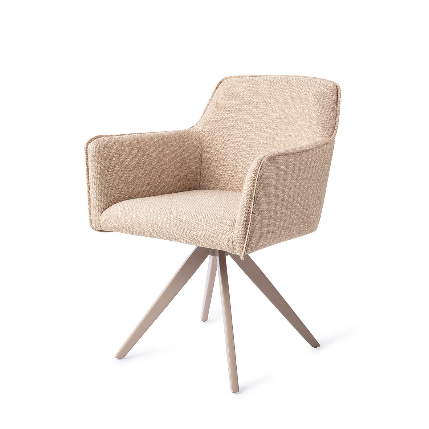 Jesper Home Hofu Wild Walnut Eetkamerstoel - Turn Beige - KwaliteitWonen.nl