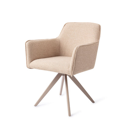 Jesper Home Hofu Wild Walnut Eetkamerstoel - Turn Beige - KwaliteitWonen.nl