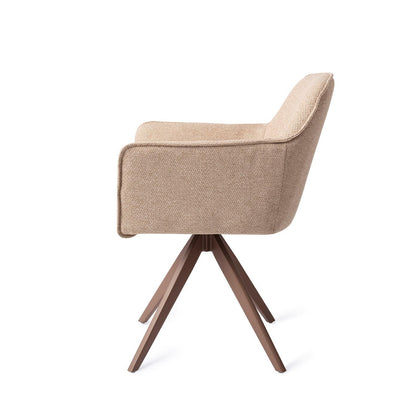 Jesper Home Hofu Wild Walnut Eetkamerstoel - Turn Brown - KwaliteitWonen.nl