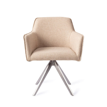 Jesper Home Hofu Wild Walnut Eetkamerstoel - Turn Steel - KwaliteitWonen.nl