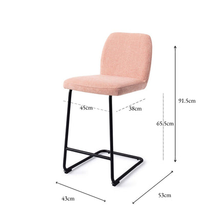 Jesper Home Ikata Anemone Barkruk - Arch Black (L) - KwaliteitWonen.nl