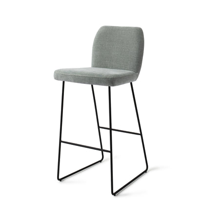 Jesper Home Ikata Breezy Blue Barkruk (H) - Bar Slide Black - KwaliteitWonen.nl