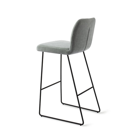 Jesper Home Ikata Breezy Blue Barkruk (H) - Bar Slide Black - KwaliteitWonen.nl