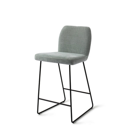 Jesper Home Ikata Breezy Blue Barkruk (L) - Counter Slide Black - KwaliteitWonen.nl