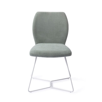 Jesper Home Ikata Breezy Blue Eetkamerstoel - Beehive White - KwaliteitWonen.nl