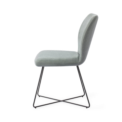 Jesper Home Ikata Breezy Blue Eetkamerstoel - Cross Black - KwaliteitWonen.nl