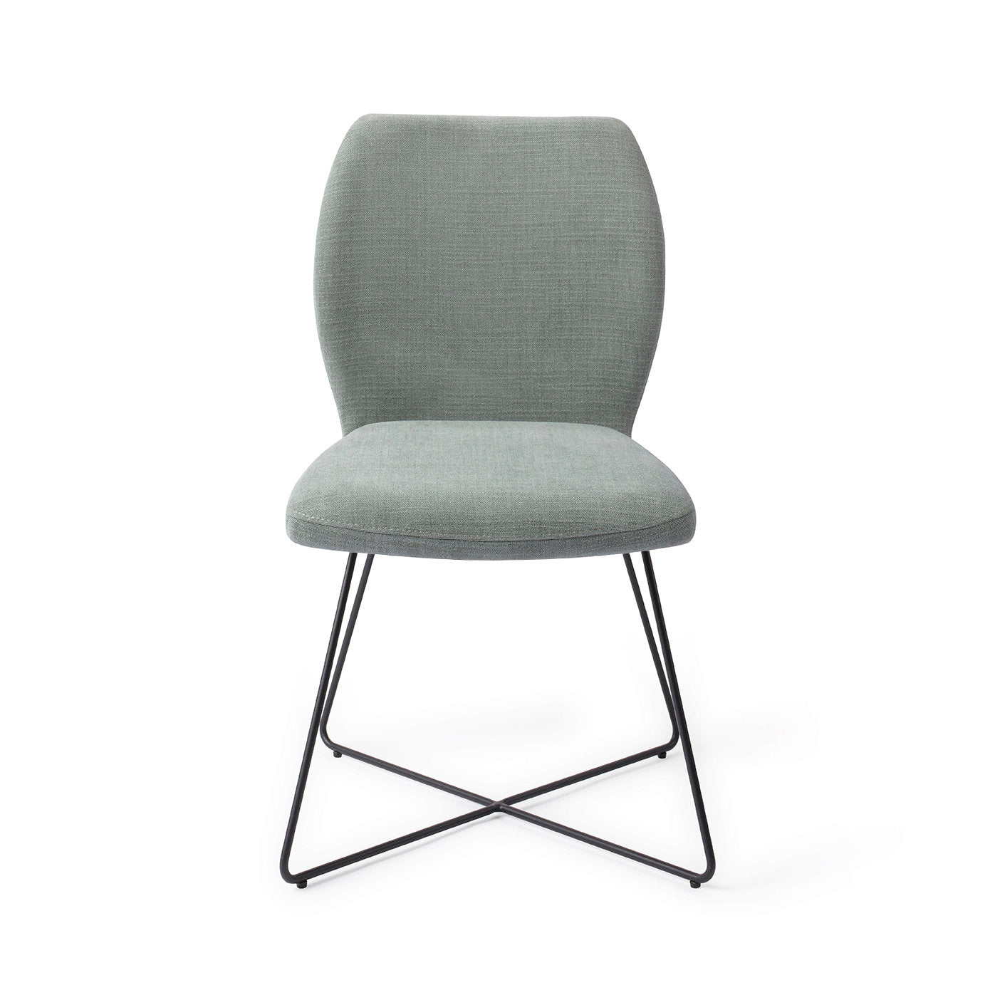 Jesper Home Ikata Breezy Blue Eetkamerstoel - Cross Black - KwaliteitWonen.nl