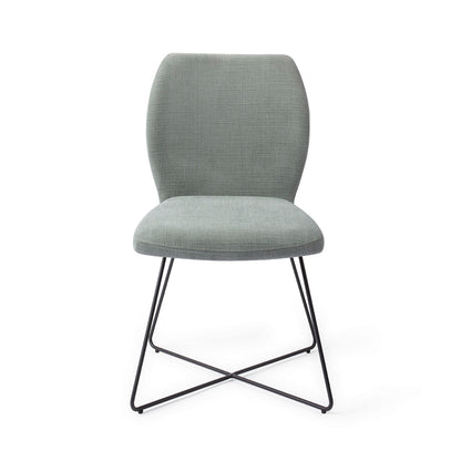 Jesper Home Ikata Breezy Blue Eetkamerstoel - Cross Black - KwaliteitWonen.nl