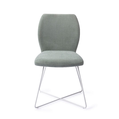 Jesper Home Ikata Breezy Blue Eetkamerstoel - Cross White - KwaliteitWonen.nl