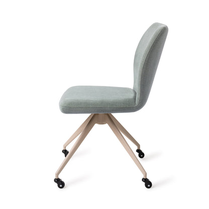 Jesper Home Ikata Breezy Blue Eetkamerstoel - Glide Beige - KwaliteitWonen.nl