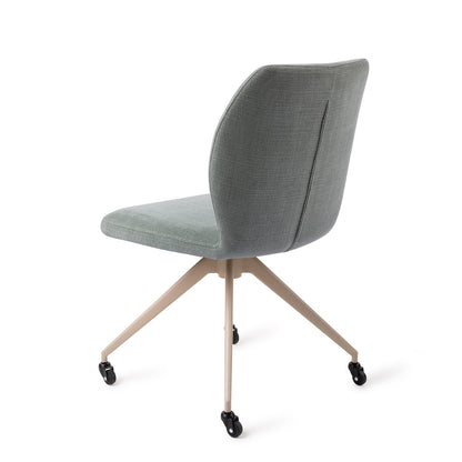 Jesper Home Ikata Breezy Blue Eetkamerstoel - Glide Beige - KwaliteitWonen.nl