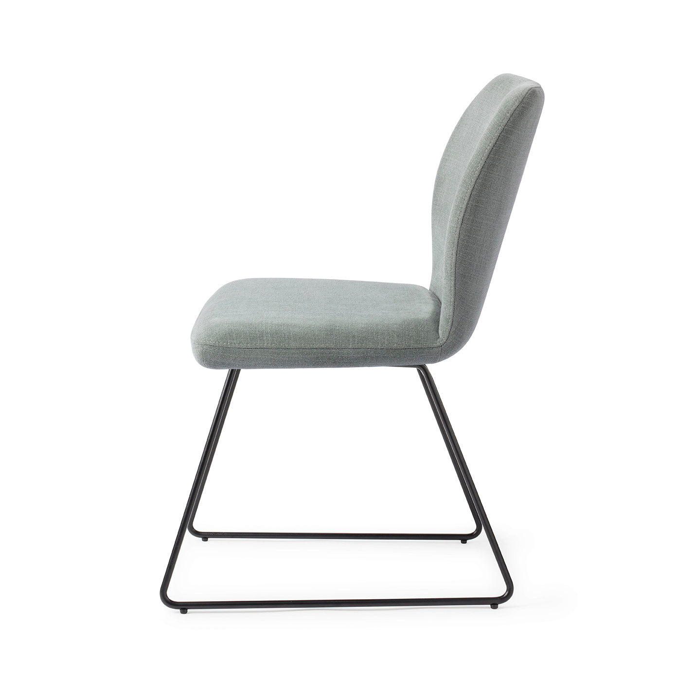 Jesper Home Ikata Breezy Blue Eetkamerstoel - Slide Black - KwaliteitWonen.nl