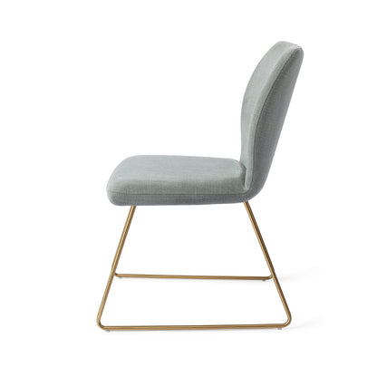 Jesper Home Ikata Breezy Blue Eetkamerstoel - Slide Gold - KwaliteitWonen.nl