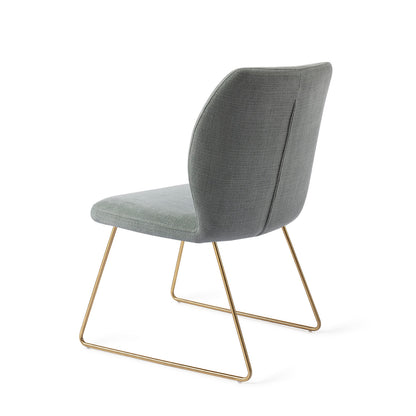 Jesper Home Ikata Breezy Blue Eetkamerstoel - Slide Gold - KwaliteitWonen.nl