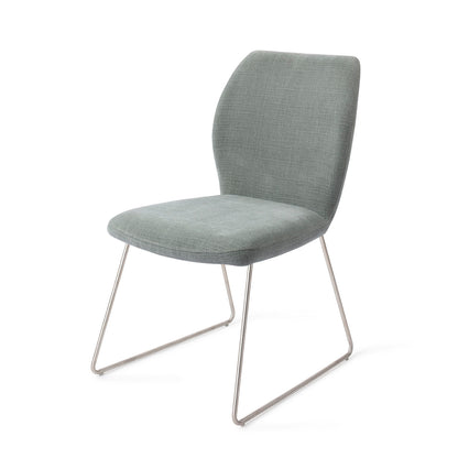 Jesper Home Ikata Breezy Blue Eetkamerstoel - Slide Steel - KwaliteitWonen.nl
