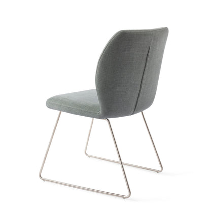 Jesper Home Ikata Breezy Blue Eetkamerstoel - Slide Steel - KwaliteitWonen.nl