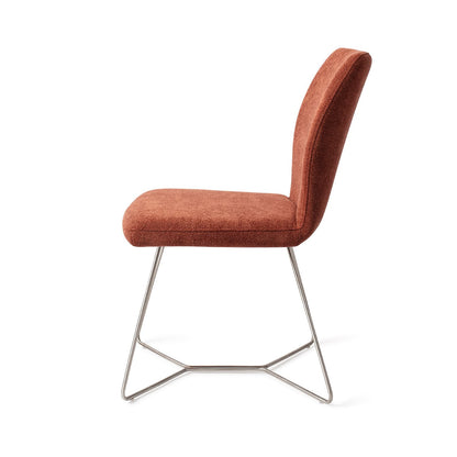 Jesper Home Ikata Cosy Copper Eetkamerstoel - Beehive Steel - KwaliteitWonen.nl