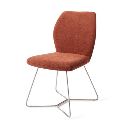 Jesper Home Ikata Cosy Copper Eetkamerstoel - Beehive Steel - KwaliteitWonen.nl