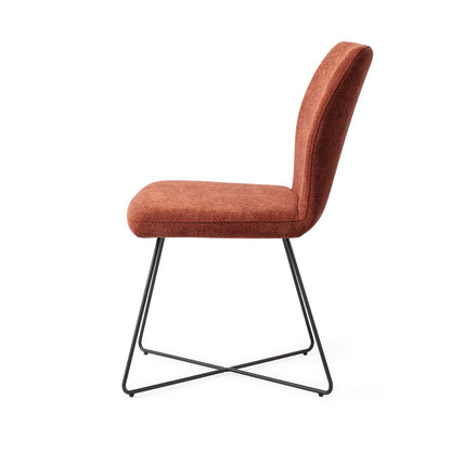 Jesper Home Ikata Cosy Copper Eetkamerstoel - Cross Black - KwaliteitWonen.nl