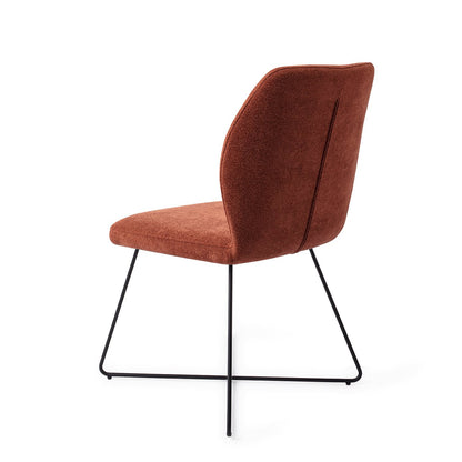 Jesper Home Ikata Cosy Copper Eetkamerstoel - Cross Black - KwaliteitWonen.nl