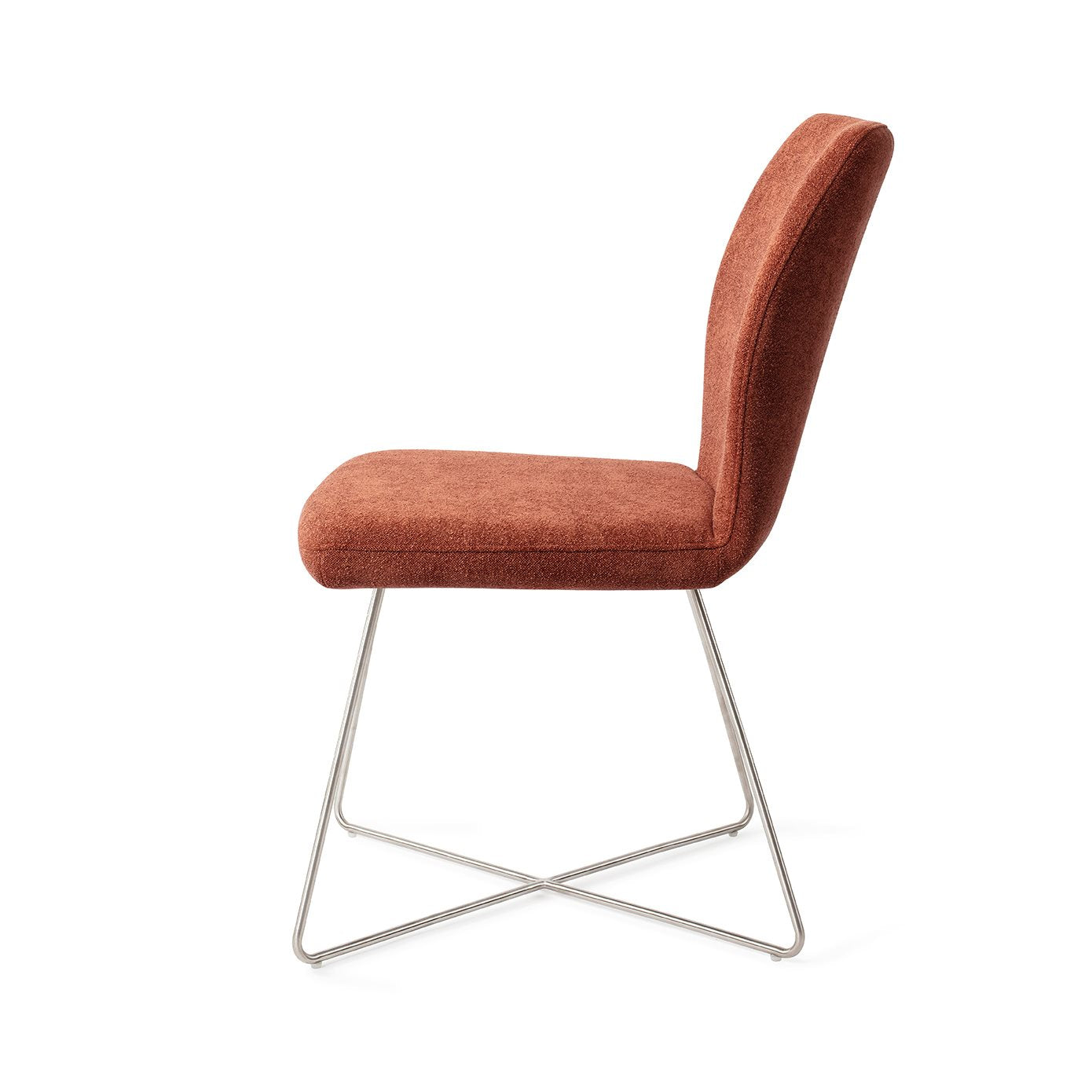 Jesper Home Ikata Cosy Copper Eetkamerstoel - Cross Steel - KwaliteitWonen.nl