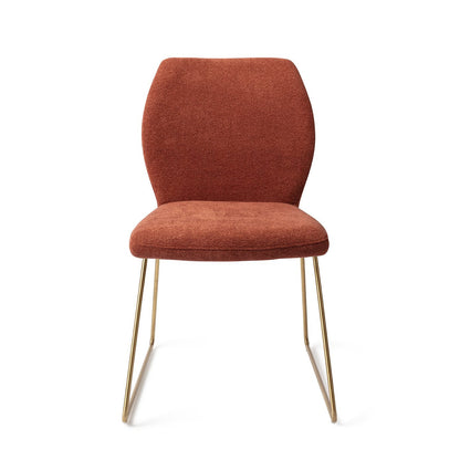 Jesper Home Ikata Cosy Copper Eetkamerstoel - Slide Gold - KwaliteitWonen.nl