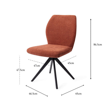 Jesper Home Ikata Cosy Copper Eetkamerstoel - Turn Black - KwaliteitWonen.nl