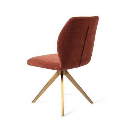 Jesper Home Ikata Cosy Copper Eetkamerstoel - Turn Gold - KwaliteitWonen.nl