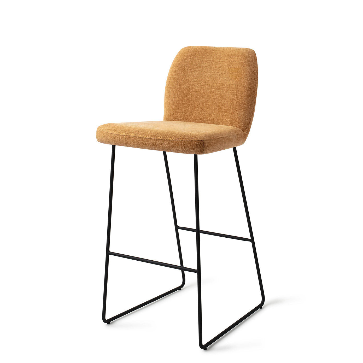 Jesper Home Ikata Honey Harvest Barkruk (H) - Bar Slide Black - KwaliteitWonen.nl
