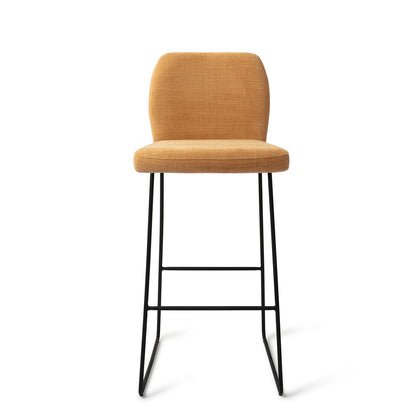 Jesper Home Ikata Honey Harvest Barkruk (H) - Bar Slide Black - KwaliteitWonen.nl