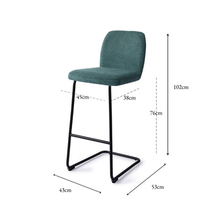 Jesper Home Ikata Merry Mermaid Barkruk - Arch Black (H) - KwaliteitWonen.nl
