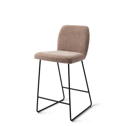 Jesper Home Ikata Mocha Mist Barkruk (L) - Counter Slide Black - KwaliteitWonen.nl