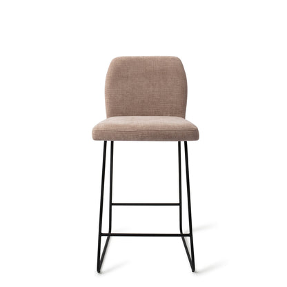 Jesper Home Ikata Mocha Mist Barkruk (L) - Counter Slide Black - KwaliteitWonen.nl